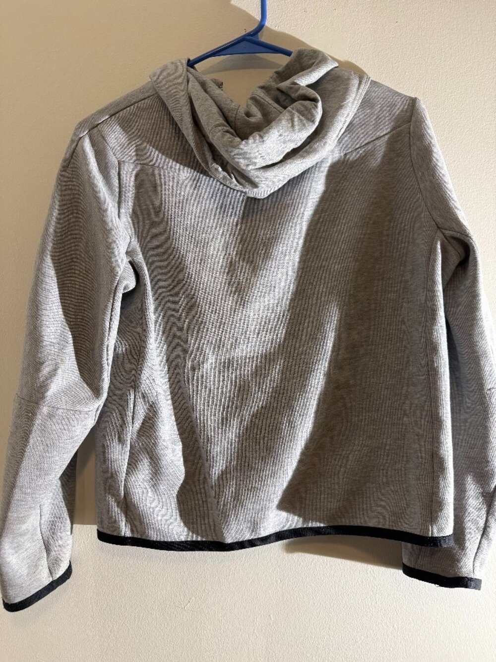Nike Tech Fleece Full Zip Windrunner Hoodie Heather Grey Black | Youth Large - Picture 2 of 3